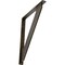 Ekena Millwork Traditional Wrought Iron Bracket, (Single center brace), Antiqued Pale Gold 1 1/2"W x 12"D x 15"H BKTM01X12X15STRAPG - alternate 1